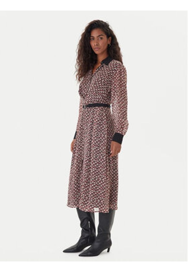 Liu Jo Sukienka codzienna MF5066 TS116 Beżowy Regular Fit. Okazja: na co dzień. Kolor: beżowy. Materiał: syntetyk. Typ sukienki: proste. Styl: casual