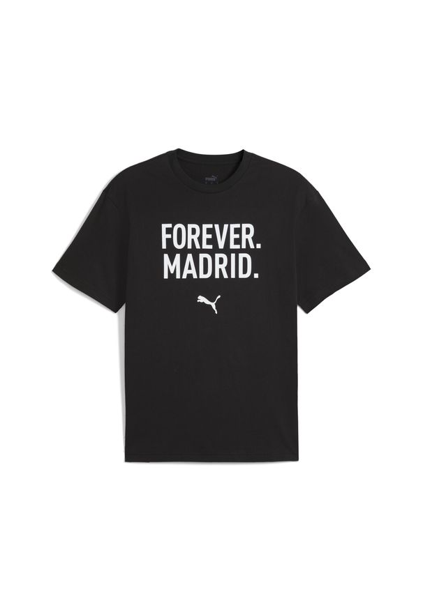Puma - Męska koszulka Concept 2 Madrid o luźnym kroju PUMA Black. Kolor: czarny. Sport: fitness