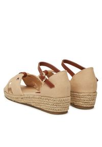 TOMMY HILFIGER - Tommy Hilfiger Espadryle T3A7-33801-0048 S Beżowy. Kolor: beżowy. Materiał: materiał #3