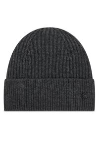 Calvin Klein Czapka Ck Metal Wool Beanie LV04D8032G Szary. Kolor: szary. Materiał: wełna, materiał