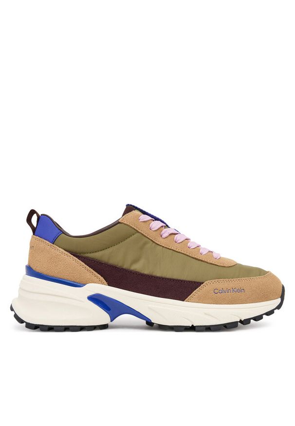 Sneakersy Calvin Klein. Kolor: zielony. Materiał: nylon