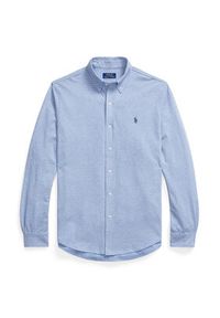 Polo Ralph Lauren Koszula 710963499001 Błękitny Slim Fit. Typ kołnierza: polo. Kolor: niebieski. Materiał: bawełna #6