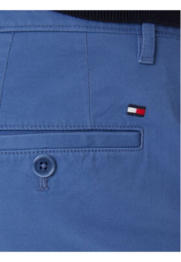 TOMMY HILFIGER - Tommy Hilfiger Chinosy Denton Essential MW0MW40262 Niebieski Straight Fit. Kolor: niebieski. Materiał: bawełna