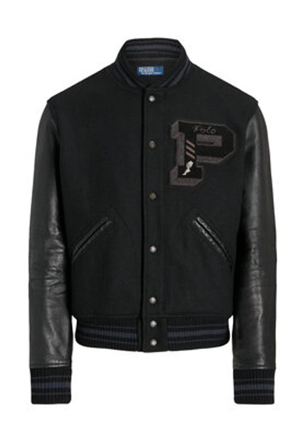 Polo Ralph Lauren Kurtka bomber 710907546001 Czarny Regular Fit. Typ kołnierza: polo. Kolor: czarny. Materiał: syntetyk