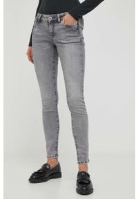 Pepe Jeans jeansy damskie kolor szary. Kolor: szary #1