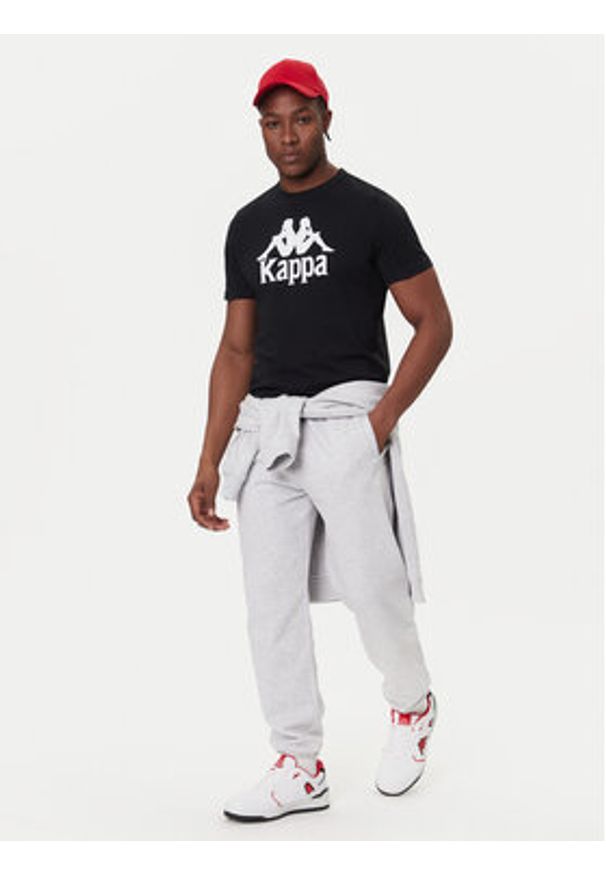 Kappa T-Shirt Authentic 361N6QW Czarny Regular Fit. Kolor: czarny. Materiał: bawełna