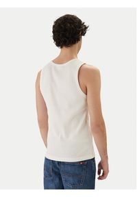 Lacoste Tank top TH0030 Biały Slim Fit. Kolor: biały. Materiał: bawełna #4