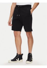 AMI PARIS Szorty sportowe HSO674.747 Czarny Baggy Fit. Kolor: czarny. Materiał: bawełna. Styl: sportowy