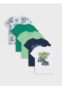 Sinsay - Koszulki 5 pack - biały. Kolor: biały