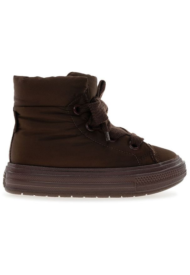 Buty damskie Converse Chuck Taylor All Star Elements Boot A12940C - brązowe. Kolor: brązowy. Materiał: materiał, guma, polar, poliester. Szerokość cholewki: normalna. Model: Converse All Star
