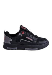 Damskie Niskie Sneakersy Cross Jeans LL2R4012C Czarne. Zapięcie: sznurówki. Kolor: czarny. Materiał: materiał, skóra ekologiczna. Obcas: na platformie #1