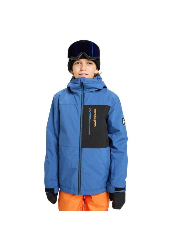 Quiksilver - Kurtka do sportów zimowych techniczna dla Chłopców SIDE HIT SOLID. Kolor: niebieski. Sezon: zima. Sport: narciarstwo