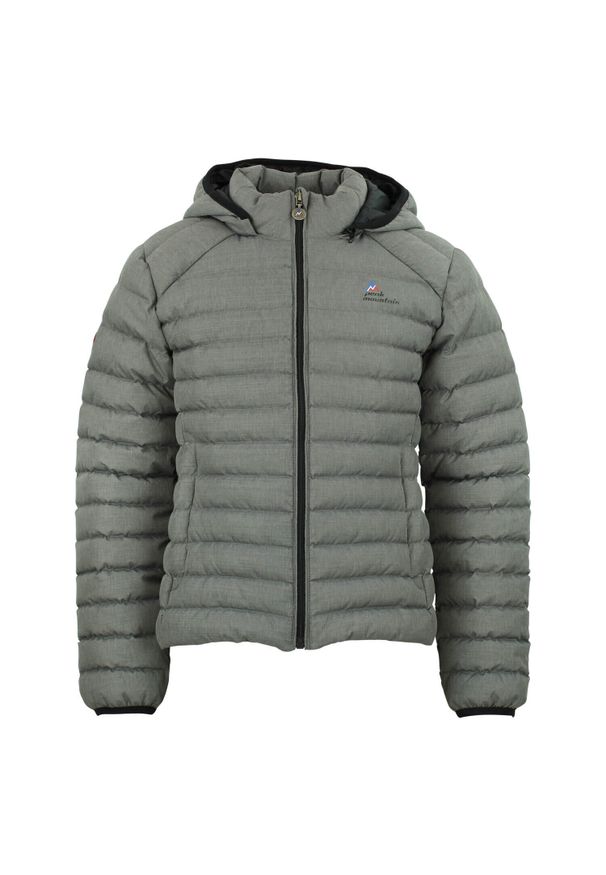 PEAK MOUNTAIN - Kurtka narciarska dla dziewczynek Peak Mountain Gacenza. Kolor: szary. Materiał: puch. Sezon: zima. Sport: narciarstwo