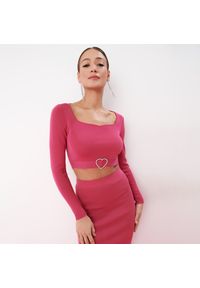 Mohito - Dopasowany sweter - Różowy. Kolor: różowy #1
