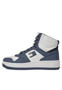 Tommy Jeans Sneakersy Tjm Retro Basket Sneaker Mid EM0EM01401 Granatowy. Kolor: niebieski #4