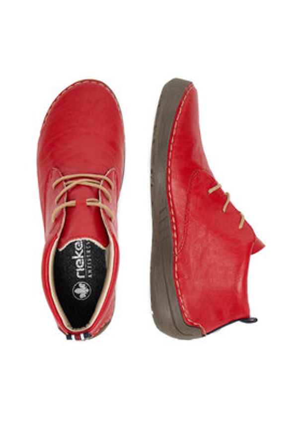 Rieker Półbuty 52522-33 Czerwony. Kolor: czerwony. Materiał: materiał