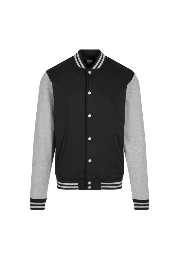 Urban Classics - Męska Dwukolorowa Bluza Dresowa College. Kolor: szary, wielokolorowy, czarny. Materiał: dresówka. Sport: turystyka piesza