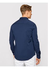 Tommy Jeans Koszula DM0DM04405 Granatowy Slim Fit. Kolor: niebieski. Materiał: bawełna