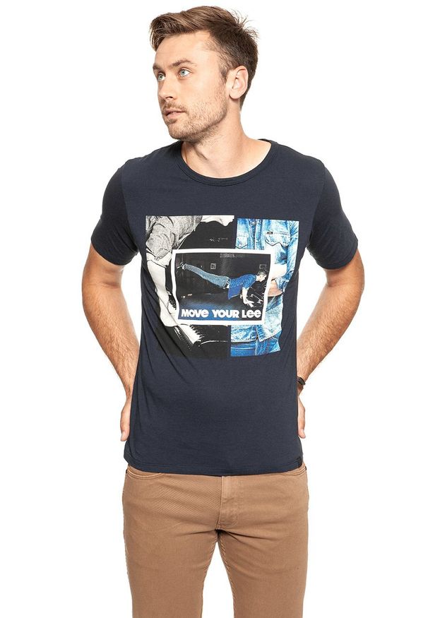 Lee - LEE T SHIRT PHOTO TEE NIGHT SKY L60QEPSJ. Wzór: nadruk. Styl: klasyczny