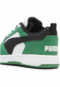 Puma - Dziecięce sneakersy Rebound V6 Lo PUMA White Black Archive Green. Kolor: biały, zielony, czarny, wielokolorowy