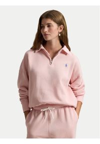 Polo Ralph Lauren Bluza 211B18685008 Różowy Relaxed Fit. Typ kołnierza: polo. Kolor: różowy. Materiał: bawełna #1