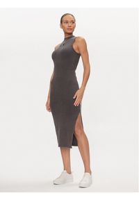 Calvin Klein Jeans Sukienka letnia J20J223052 Szary Slim Fit. Kolor: szary. Materiał: bawełna. Sezon: lato