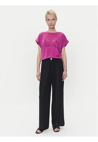 Emporio Armani T-Shirt EW000616 AF12187 UA227 Różowy Loose Fit. Kolor: różowy. Materiał: wiskoza #4