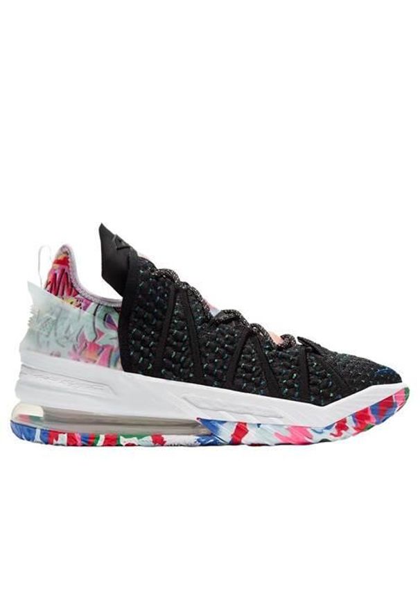 Buty koszykarskie męskie Nike Lebron Xviii. Zapięcie: sznurówki. Kolor: biały, różowy, wielokolorowy. Materiał: materiał, tkanina, syntetyk. Szerokość cholewki: normalna. Sport: koszykówka