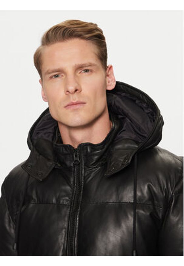 Serge Pariente Kurtka skórzana Vibes Czarny Regular Fit. Kolor: czarny. Materiał: skóra