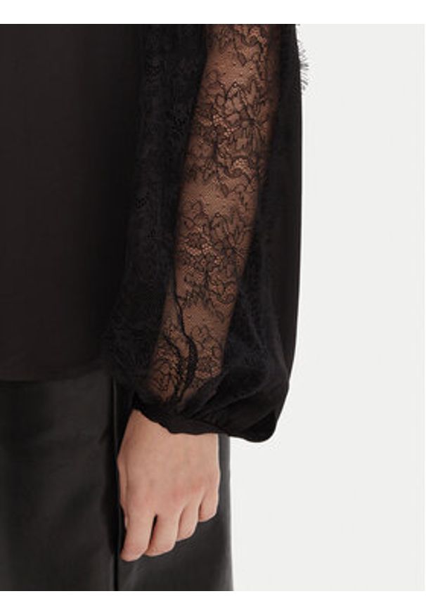 TwinSet - TWINSET Koszula 252LL2TBB Czarny Regular Fit. Kolor: czarny. Materiał: wiskoza