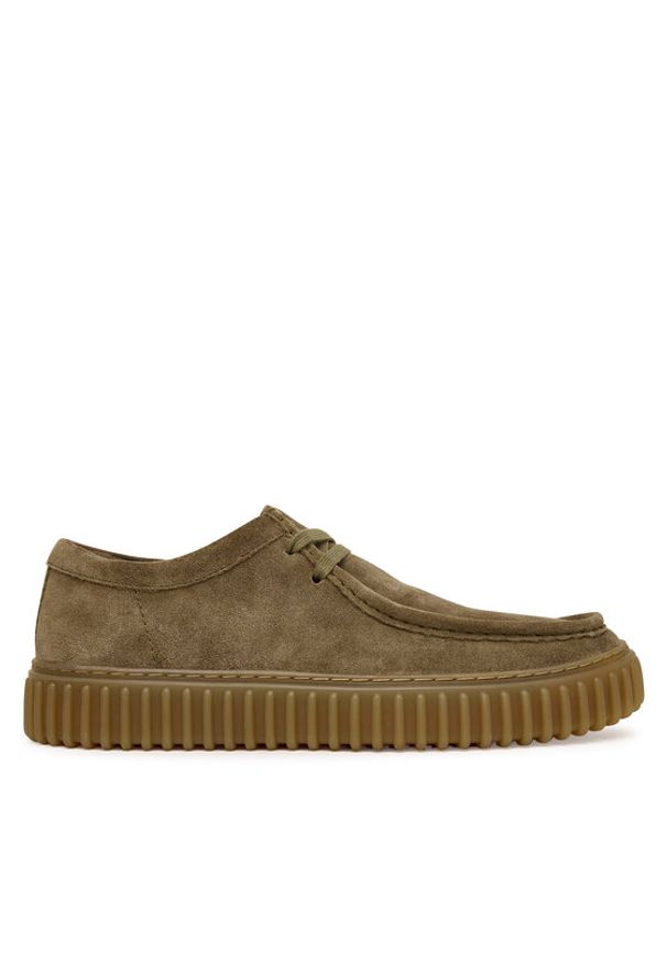 Clarks Półbuty Torhill Lo 26187378 Zielony. Kolor: zielony. Materiał: skóra, zamsz