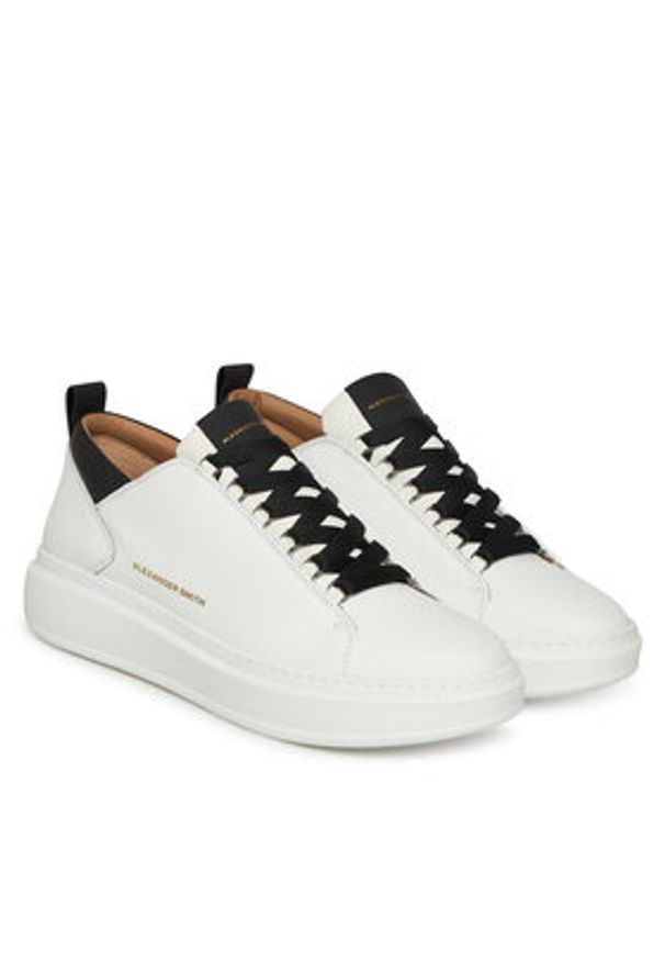 Alexander Smith Sneakersy Wembley ASBCWYM-2264-WBK Biały. Kolor: biały. Materiał: skóra