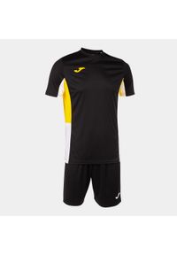 Zestaw Sportowy Joma Danubio II 3XL - Czarny i Żółty Oddychający. Kolor: czarny, żółty, wielokolorowy. Materiał: dresówka. Sport: piłka nożna
