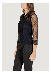 Morgan Bluzka 252-TEREZA Czarny Slim Fit. Kolor: czarny. Materiał: syntetyk