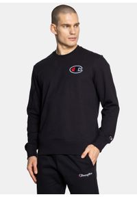 Bluza Champion Satin C Logo Cotton Terry Sweatshirt (214189-KK001). Kolor: czarny. Materiał: materiał. Styl: elegancki, sportowy