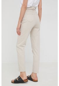 Answear Lab jeansy damskie kolor beżowy high waist. Stan: podwyższony. Kolor: beżowy. Styl: wakacyjny #4