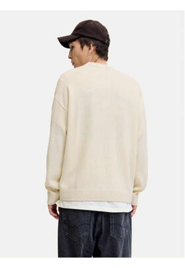 Jack & Jones - Jack&Jones Sweter Urban 12278942 Écru Relaxed Fit. Materiał: bawełna