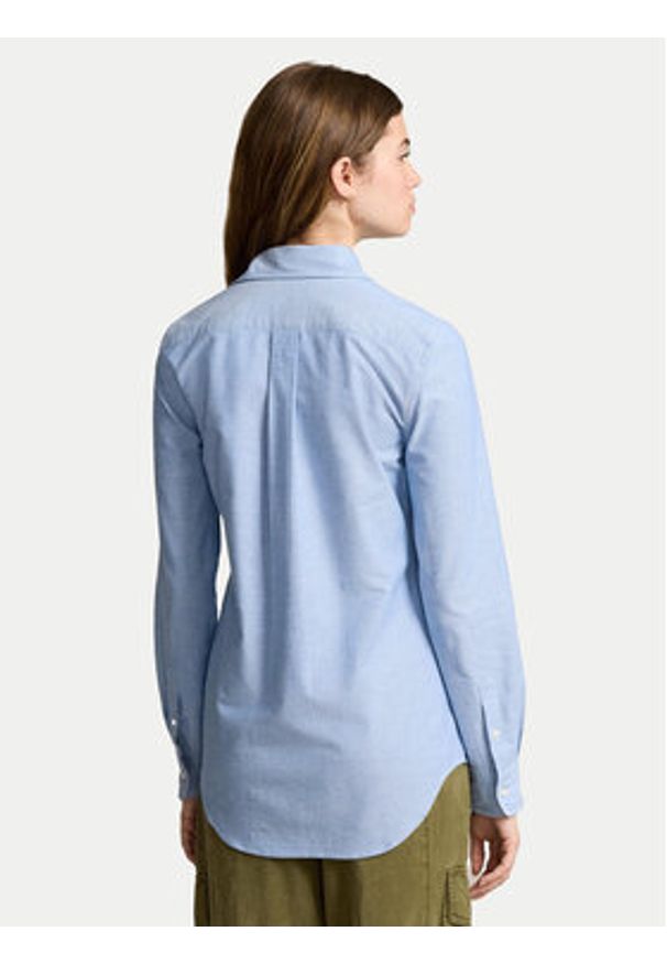 Polo Ralph Lauren Koszula 211941520001 Niebieski Slim Fit. Typ kołnierza: polo. Kolor: niebieski. Materiał: bawełna