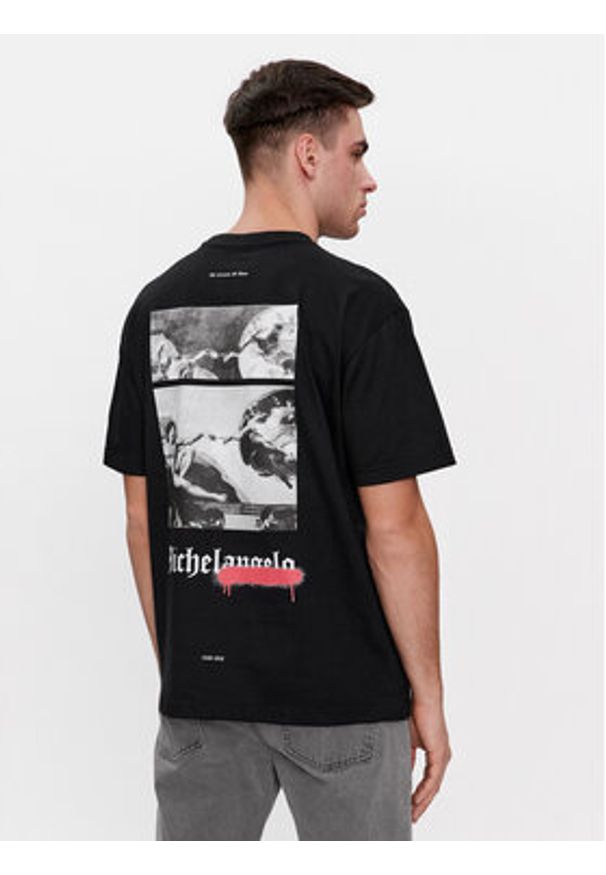 Only & Sons T-Shirt Apoh 22028207 Czarny Relaxed Fit. Kolor: czarny. Materiał: bawełna