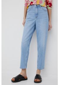 Lee jeansy STELLA TAPERED MID ALTON damskie high waist. Stan: podwyższony. Kolor: niebieski