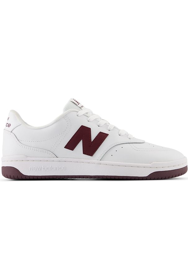 Buty unisex New Balance BB80UFM – białe. Okazja: na co dzień. Kolor: biały. Materiał: guma, materiał, skóra, syntetyk. Szerokość cholewki: normalna