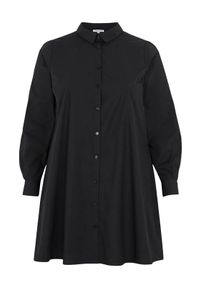 Zhenzi Długa koszula z popeliny Lady Czarny female czarny 42/44 (S). Kolor: czarny. Długość rękawa: długi rękaw. Długość: długie. Styl: elegancki #1