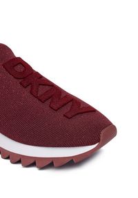 DKNY Sneakersy Abbi Logo Slip-On K3502004 Bordowy. Zapięcie: bez zapięcia. Kolor: czerwony. Materiał: materiał #5