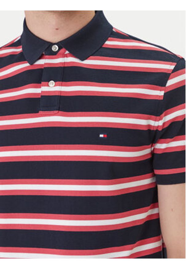 TOMMY HILFIGER - Tommy Hilfiger Polo 1985 MW0MW17770 Granatowy Regular Fit. Typ kołnierza: polo. Kolor: niebieski. Materiał: bawełna
