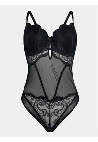 Hunkemöller Body Kattreya 202761 Czarny Sexy Straight Fit. Kolor: czarny. Materiał: syntetyk #3