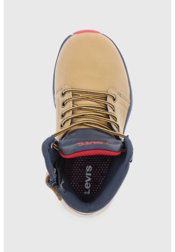 Levi's® - Levi's Buty dziecięce kolor żółty. Okazja: na spotkanie biznesowe. Nosek buta: okrągły. Zapięcie: sznurówki. Kolor: żółty. Materiał: guma. Styl: biznesowy