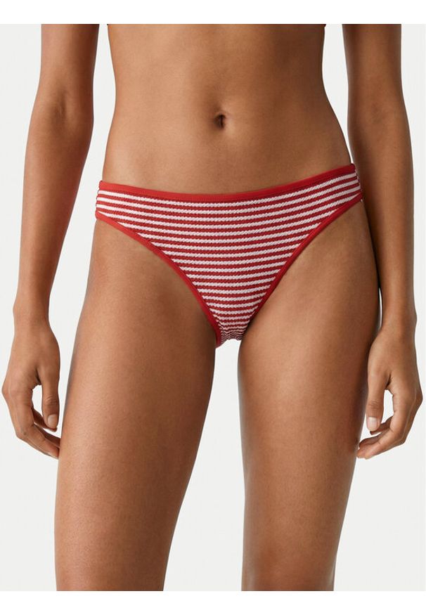 Seafolly Dół od bikini Clubhouse 40316-281 Pomarańczowy. Kolor: pomarańczowy. Materiał: syntetyk