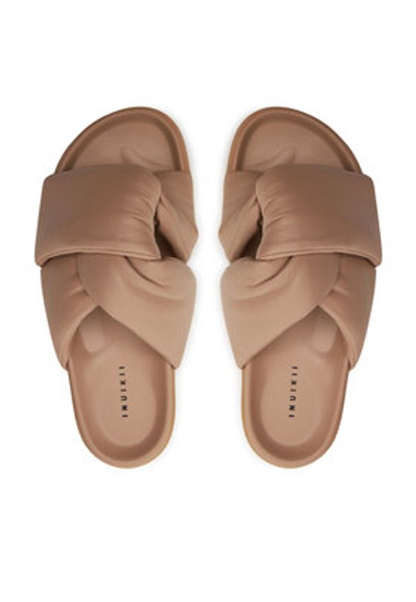 Inuikii Klapki Soft Crossed 70104-140 Beżowy. Kolor: beżowy. Materiał: skóra