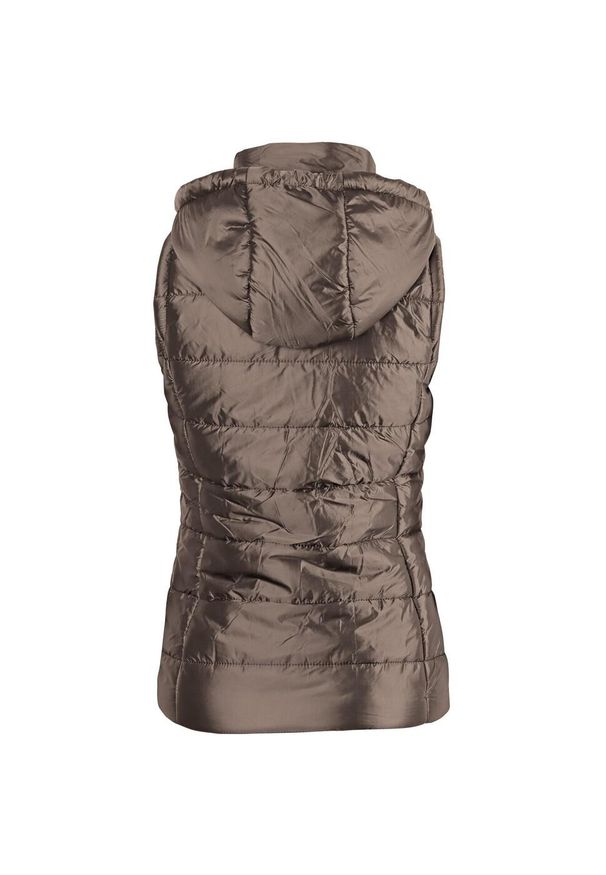 HARRYS HORSE - Damska kurtka bez rękawów z kapturem Harry's Horse Sporty Scotti. Typ kołnierza: kaptur. Kolor: wielokolorowy, różowy, brązowy. Materiał: puch. Długość rękawa: bez rękawów. Styl: sportowy