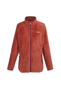 Regatta - Bluza Polarowa Damska Puszysta Pełen Suwak Lakara. Kolekcja: plus size. Kolor: czerwony. Materiał: polar. Sezon: zima. Sport: turystyka piesza